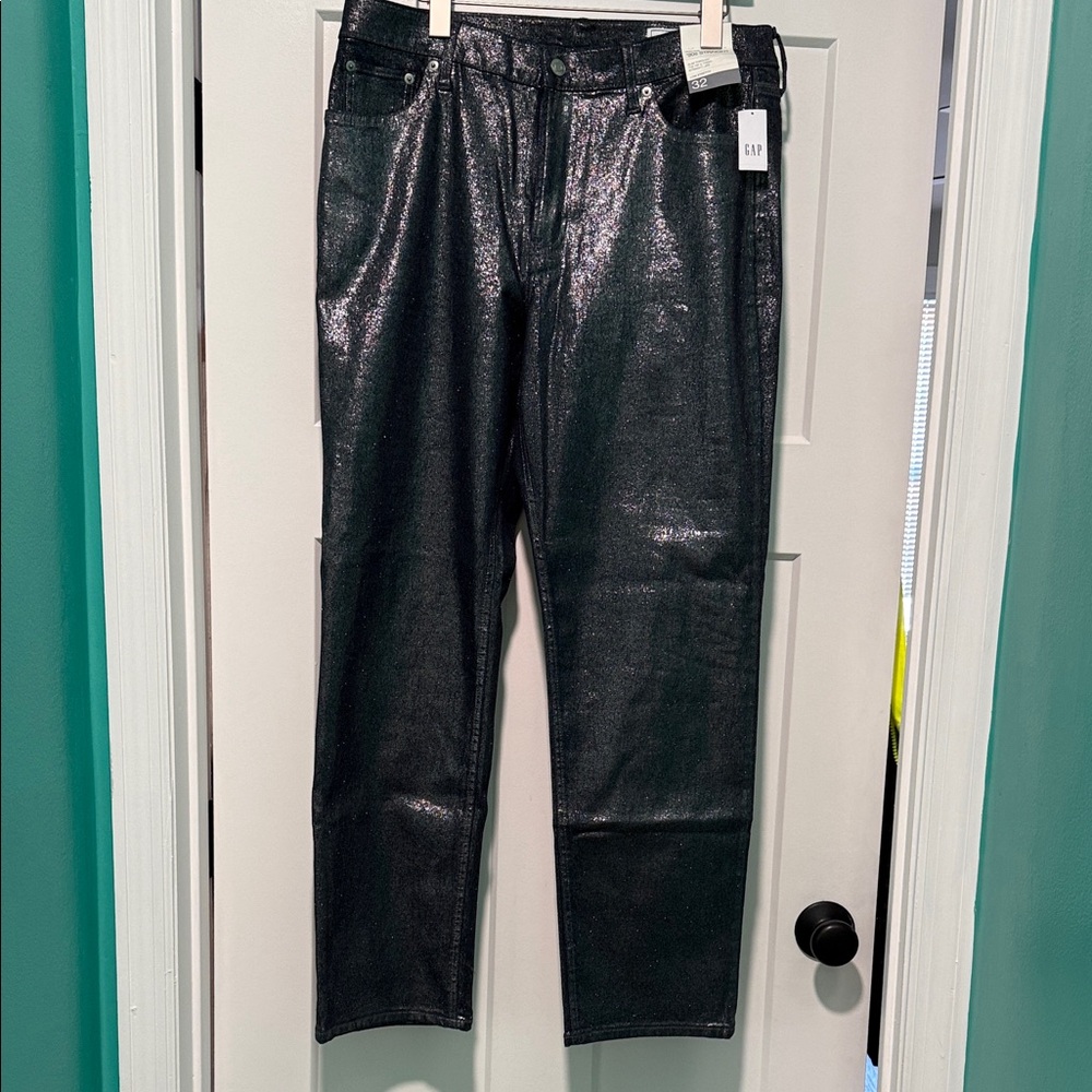 NWT GAP High Rise 90’s Straight Sparkling Jeans, size 32/14